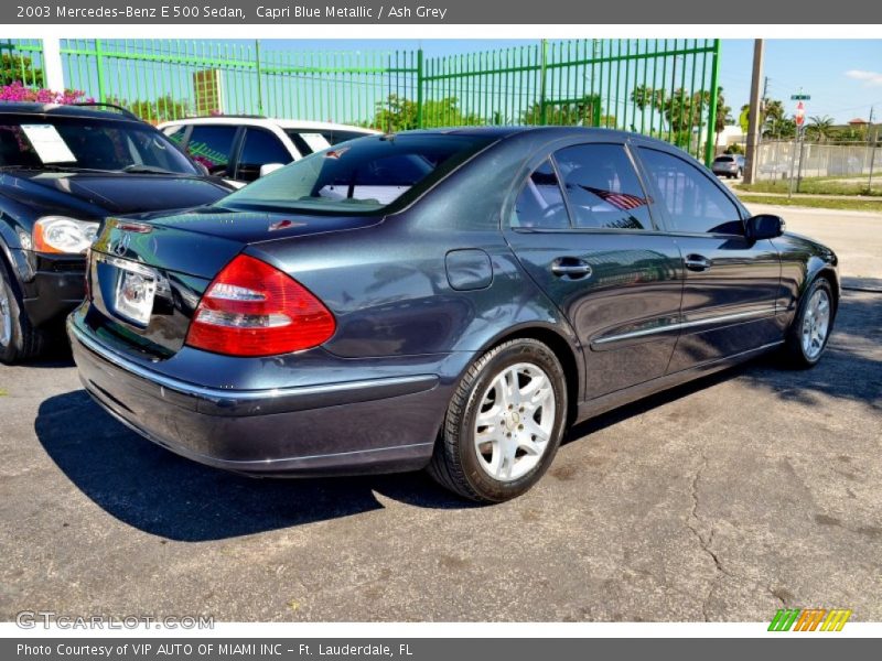 Capri Blue Metallic / Ash Grey 2003 Mercedes-Benz E 500 Sedan