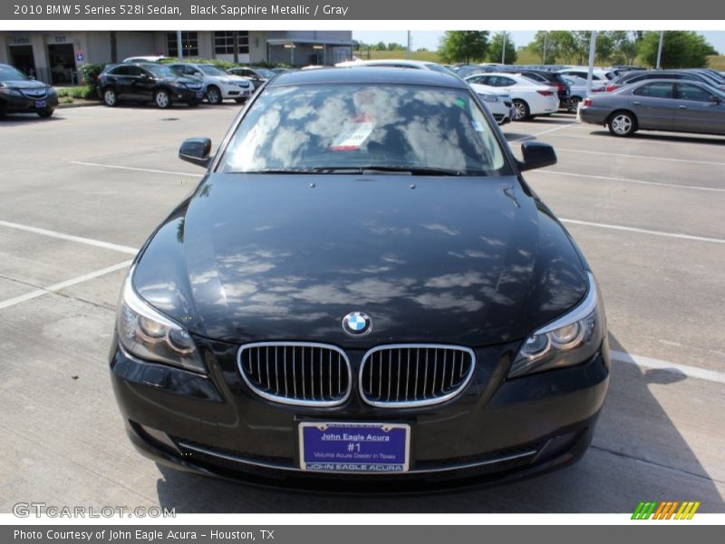 Black Sapphire Metallic / Gray 2010 BMW 5 Series 528i Sedan