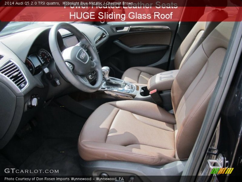 Moonlight Blue Metallic / Chestnut Brown 2014 Audi Q5 2.0 TFSI quattro