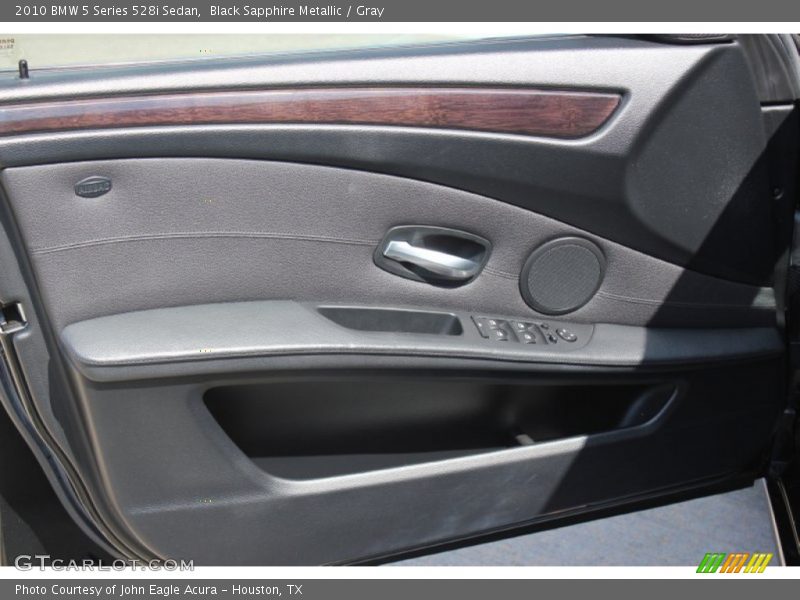 Black Sapphire Metallic / Gray 2010 BMW 5 Series 528i Sedan