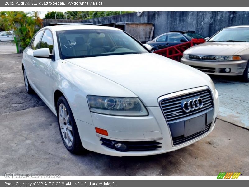 Arctic White / Beige 2005 Audi A6 3.2 quattro Sedan