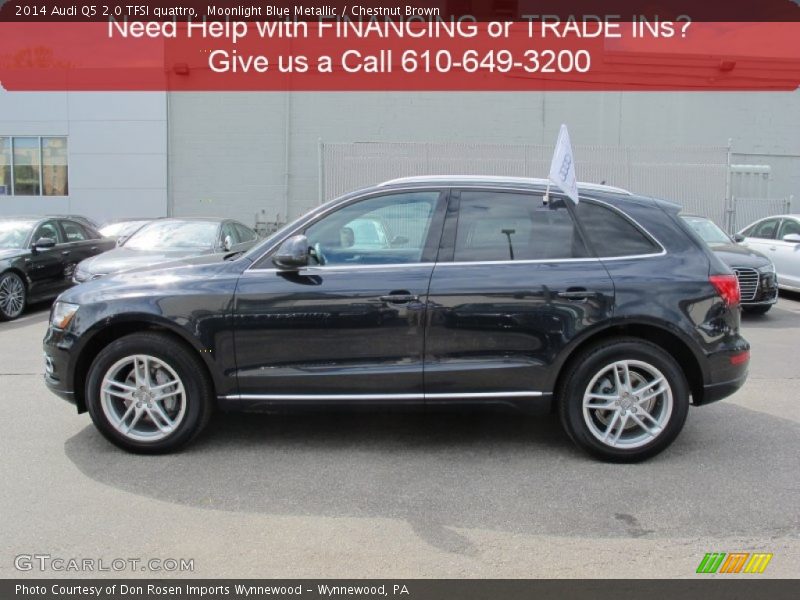 Moonlight Blue Metallic / Chestnut Brown 2014 Audi Q5 2.0 TFSI quattro