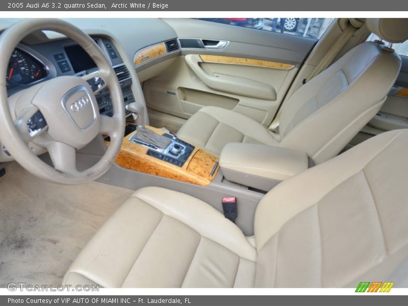 Arctic White / Beige 2005 Audi A6 3.2 quattro Sedan