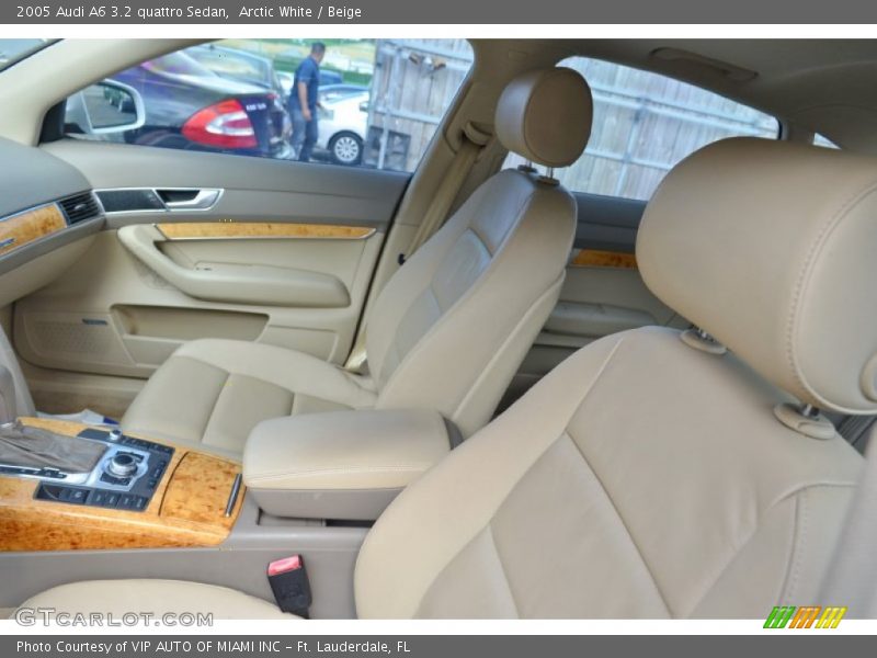 Arctic White / Beige 2005 Audi A6 3.2 quattro Sedan