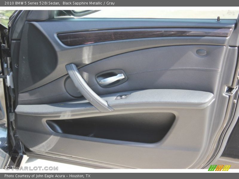 Black Sapphire Metallic / Gray 2010 BMW 5 Series 528i Sedan