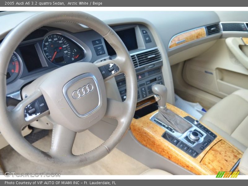Arctic White / Beige 2005 Audi A6 3.2 quattro Sedan