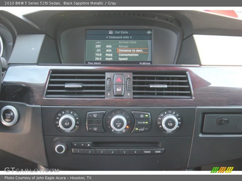 Black Sapphire Metallic / Gray 2010 BMW 5 Series 528i Sedan
