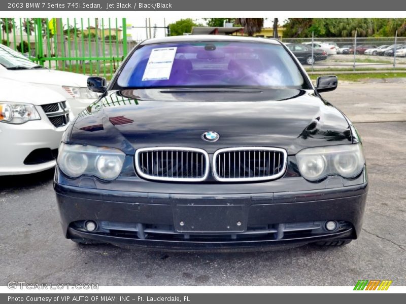 Jet Black / Black/Black 2003 BMW 7 Series 745i Sedan
