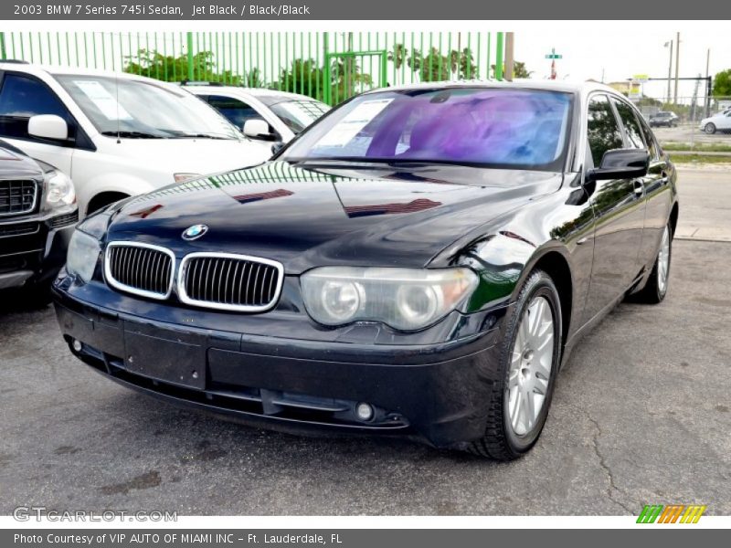 Jet Black / Black/Black 2003 BMW 7 Series 745i Sedan