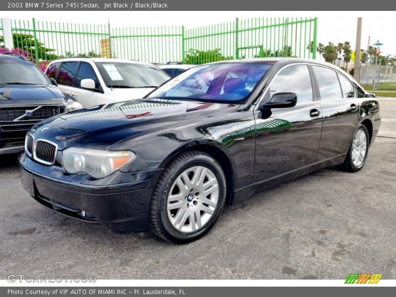 Jet Black / Black/Black 2003 BMW 7 Series 745i Sedan