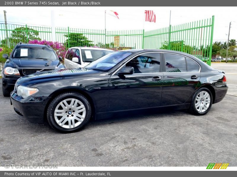 Jet Black / Black/Black 2003 BMW 7 Series 745i Sedan