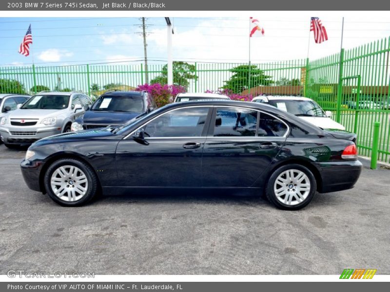 Jet Black / Black/Black 2003 BMW 7 Series 745i Sedan