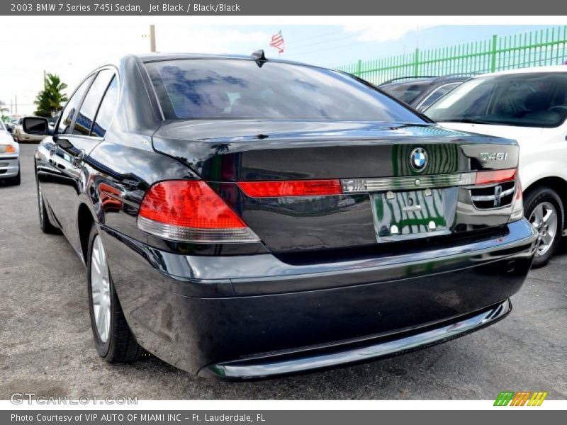 Jet Black / Black/Black 2003 BMW 7 Series 745i Sedan