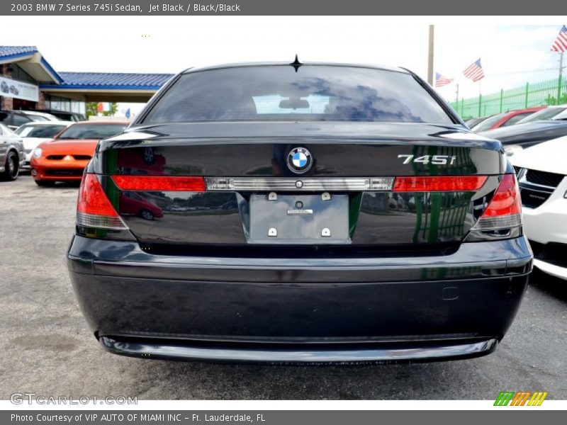 Jet Black / Black/Black 2003 BMW 7 Series 745i Sedan