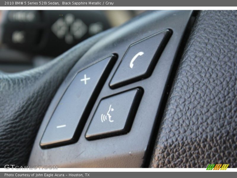 Black Sapphire Metallic / Gray 2010 BMW 5 Series 528i Sedan