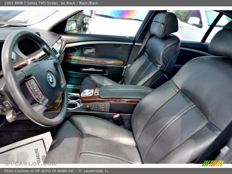 Jet Black / Black/Black 2003 BMW 7 Series 745i Sedan