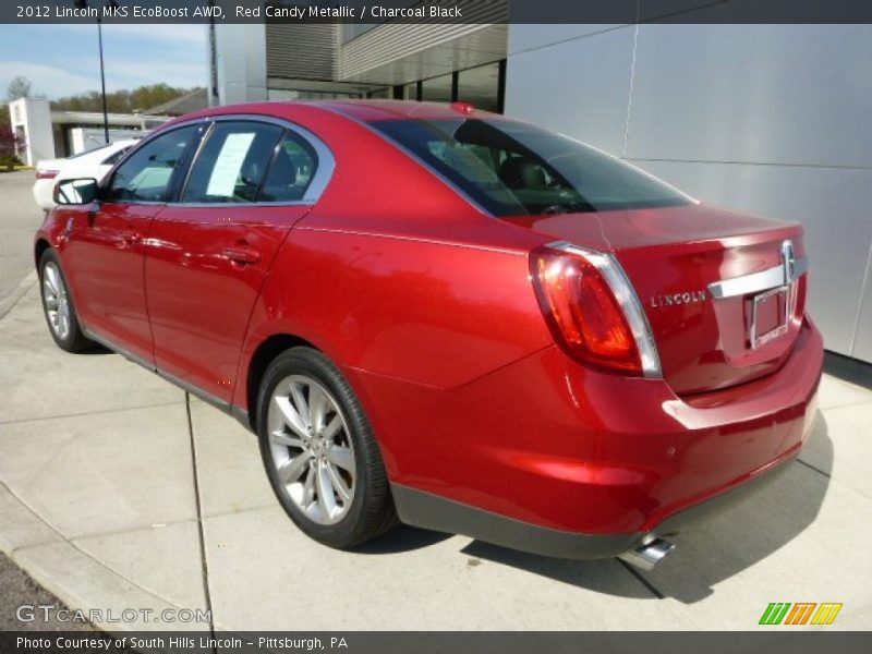 Red Candy Metallic / Charcoal Black 2012 Lincoln MKS EcoBoost AWD