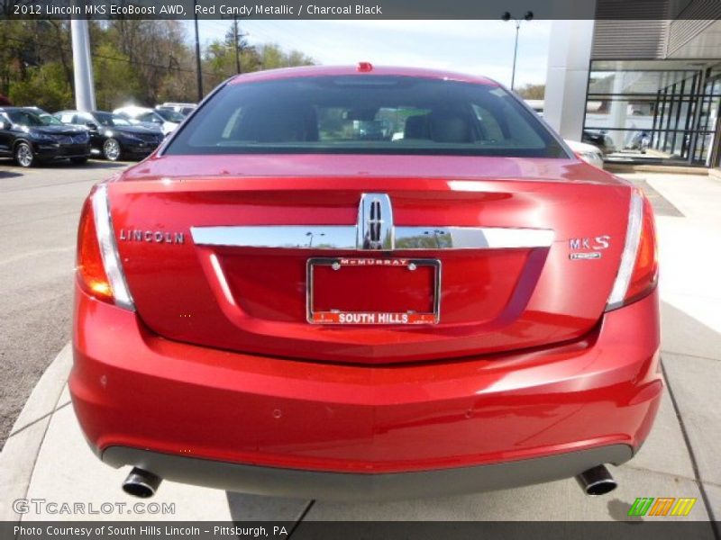 Red Candy Metallic / Charcoal Black 2012 Lincoln MKS EcoBoost AWD