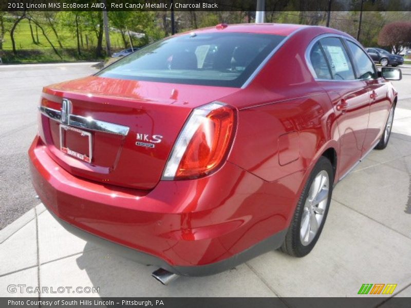 Red Candy Metallic / Charcoal Black 2012 Lincoln MKS EcoBoost AWD