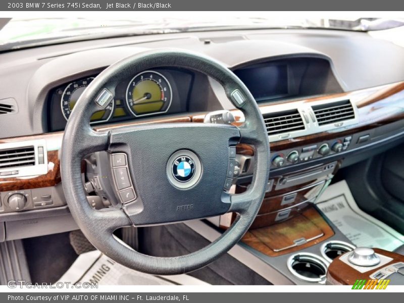 Jet Black / Black/Black 2003 BMW 7 Series 745i Sedan