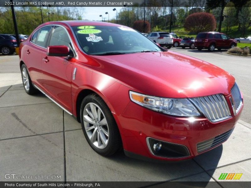 Red Candy Metallic / Charcoal Black 2012 Lincoln MKS EcoBoost AWD