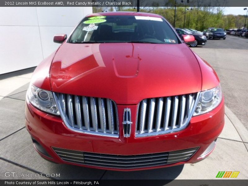 Red Candy Metallic / Charcoal Black 2012 Lincoln MKS EcoBoost AWD