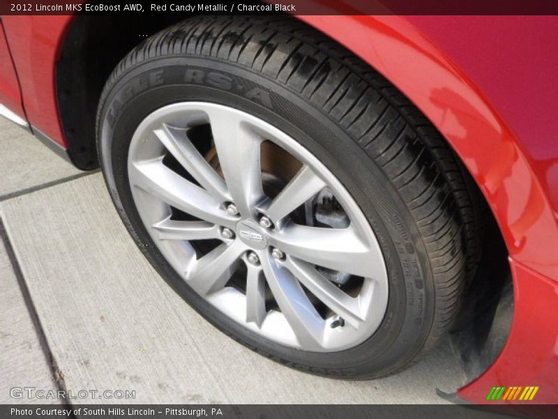 Red Candy Metallic / Charcoal Black 2012 Lincoln MKS EcoBoost AWD