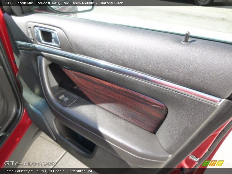 Red Candy Metallic / Charcoal Black 2012 Lincoln MKS EcoBoost AWD