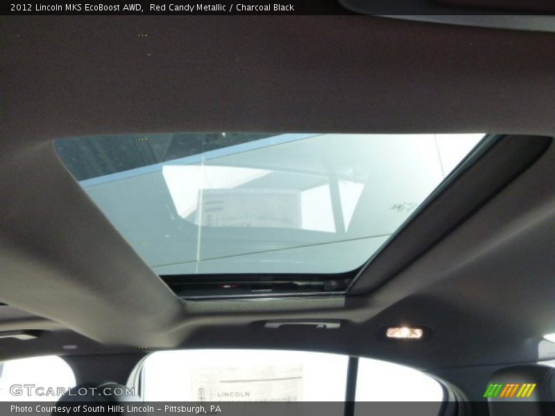 Red Candy Metallic / Charcoal Black 2012 Lincoln MKS EcoBoost AWD