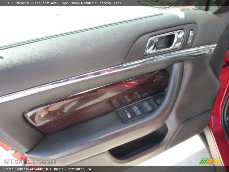 Red Candy Metallic / Charcoal Black 2012 Lincoln MKS EcoBoost AWD