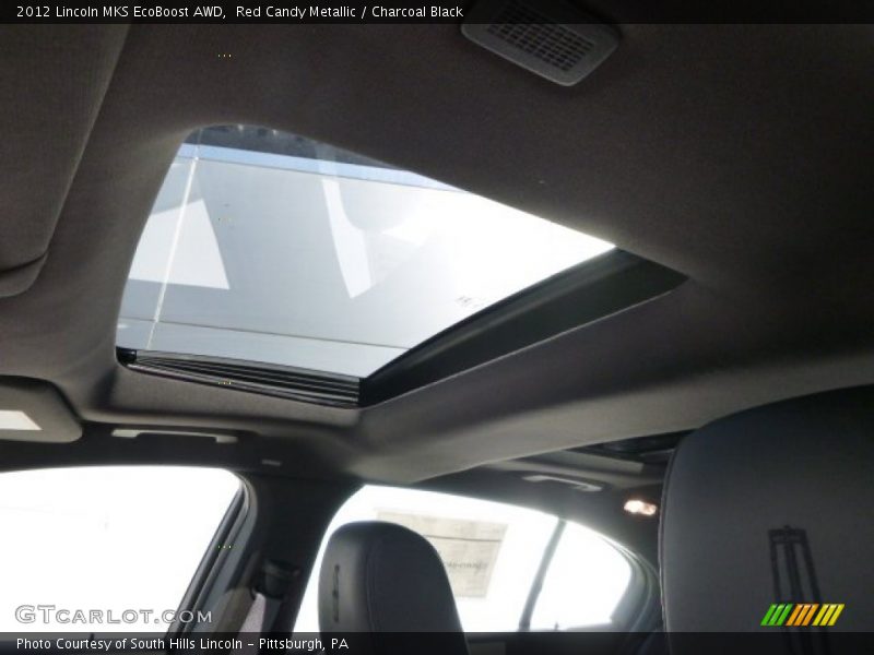 Red Candy Metallic / Charcoal Black 2012 Lincoln MKS EcoBoost AWD