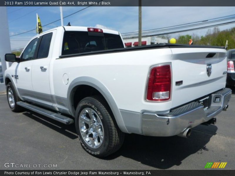 Bright White / Black 2013 Ram 1500 Laramie Quad Cab 4x4