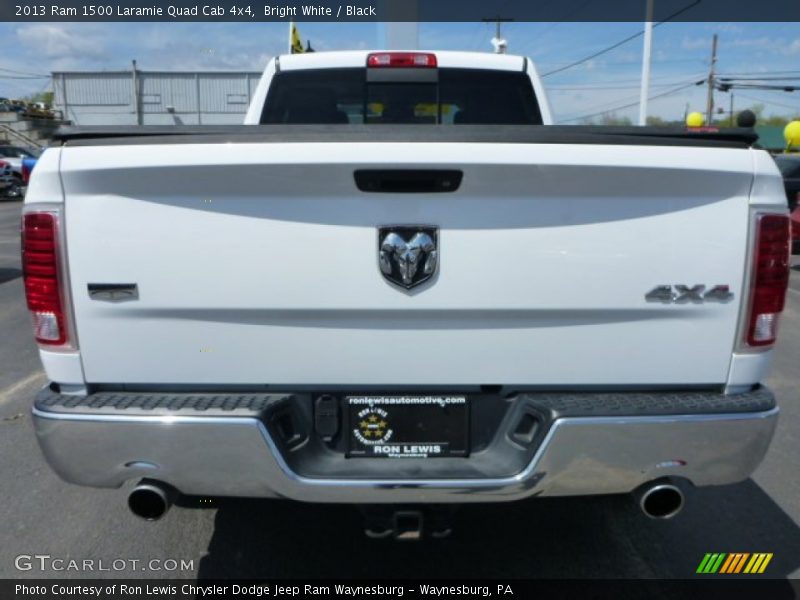 Bright White / Black 2013 Ram 1500 Laramie Quad Cab 4x4