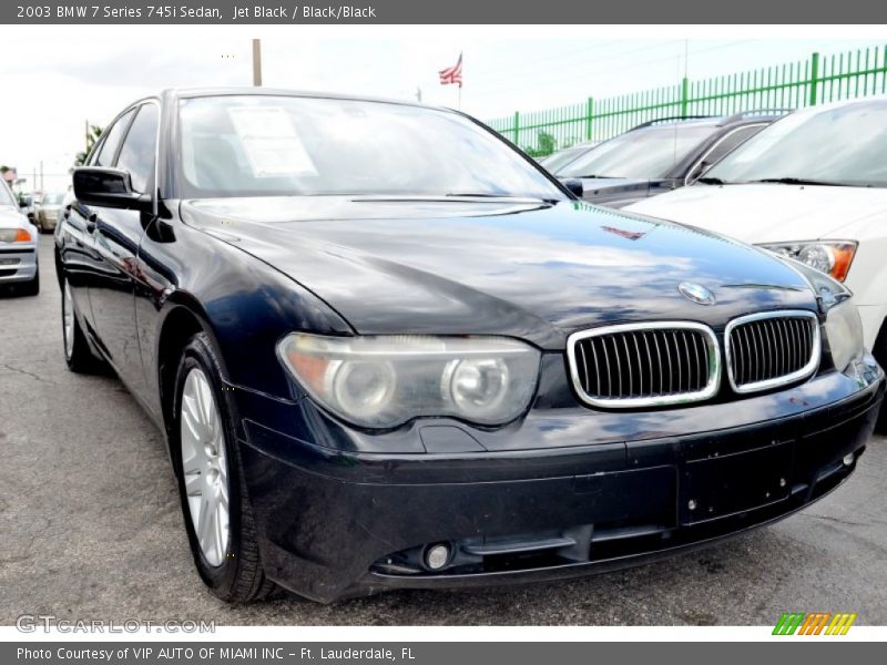 Jet Black / Black/Black 2003 BMW 7 Series 745i Sedan