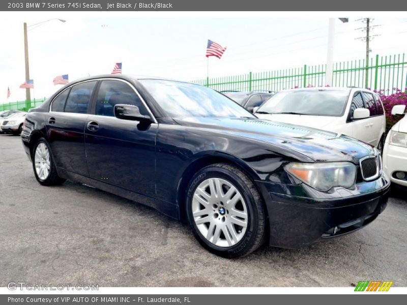 Jet Black / Black/Black 2003 BMW 7 Series 745i Sedan