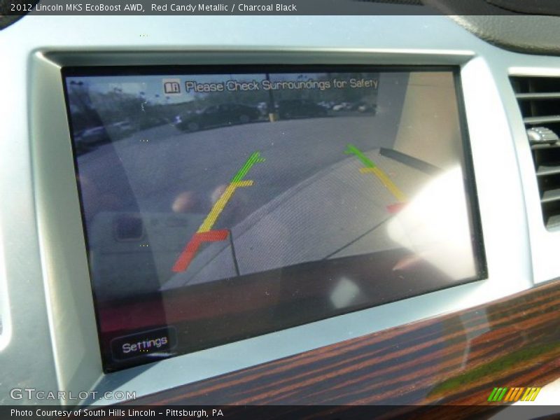 Red Candy Metallic / Charcoal Black 2012 Lincoln MKS EcoBoost AWD