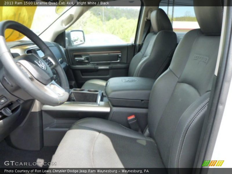 Bright White / Black 2013 Ram 1500 Laramie Quad Cab 4x4