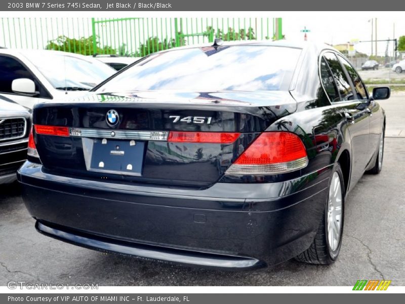 Jet Black / Black/Black 2003 BMW 7 Series 745i Sedan