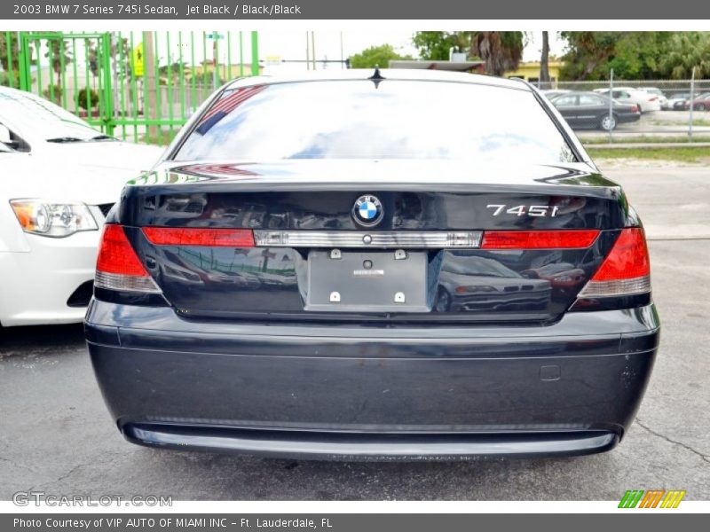 Jet Black / Black/Black 2003 BMW 7 Series 745i Sedan
