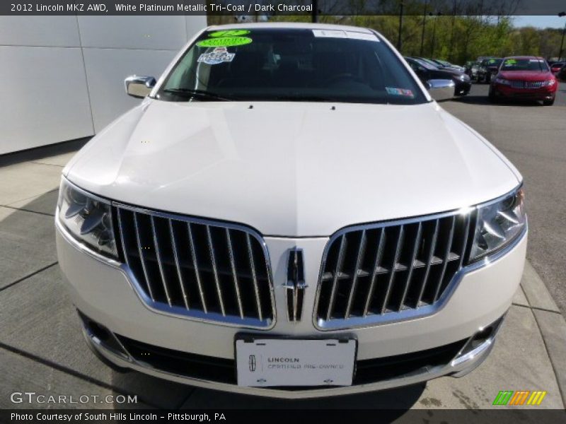 White Platinum Metallic Tri-Coat / Dark Charcoal 2012 Lincoln MKZ AWD