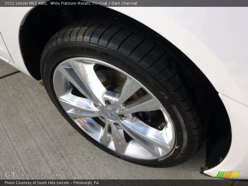 White Platinum Metallic Tri-Coat / Dark Charcoal 2012 Lincoln MKZ AWD
