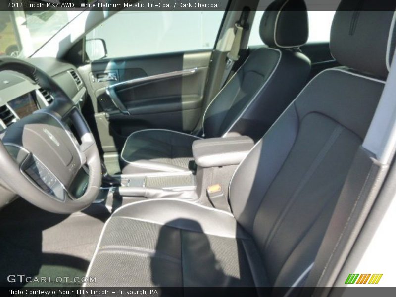 White Platinum Metallic Tri-Coat / Dark Charcoal 2012 Lincoln MKZ AWD