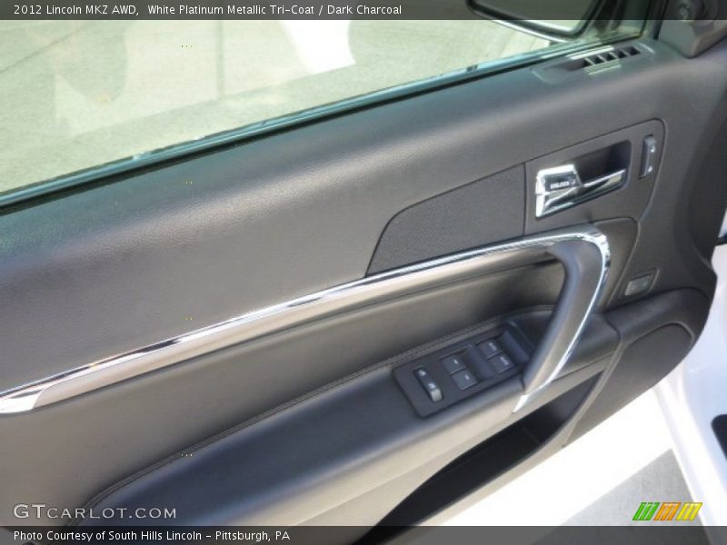 White Platinum Metallic Tri-Coat / Dark Charcoal 2012 Lincoln MKZ AWD