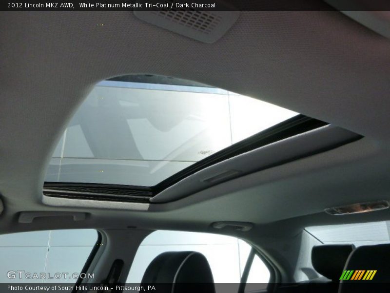 White Platinum Metallic Tri-Coat / Dark Charcoal 2012 Lincoln MKZ AWD