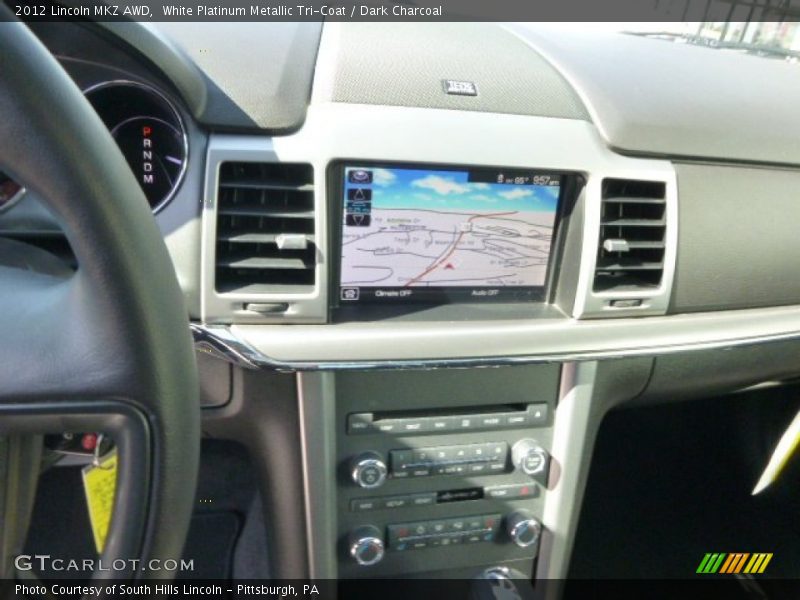 White Platinum Metallic Tri-Coat / Dark Charcoal 2012 Lincoln MKZ AWD