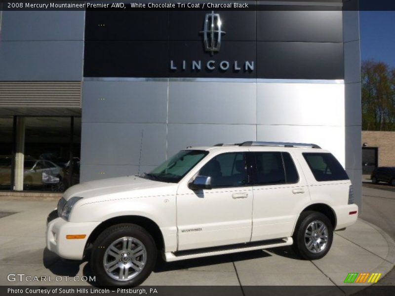 White Chocolate Tri Coat / Charcoal Black 2008 Mercury Mountaineer Premier AWD