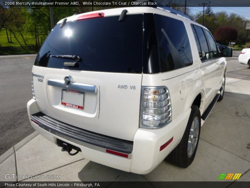 White Chocolate Tri Coat / Charcoal Black 2008 Mercury Mountaineer Premier AWD