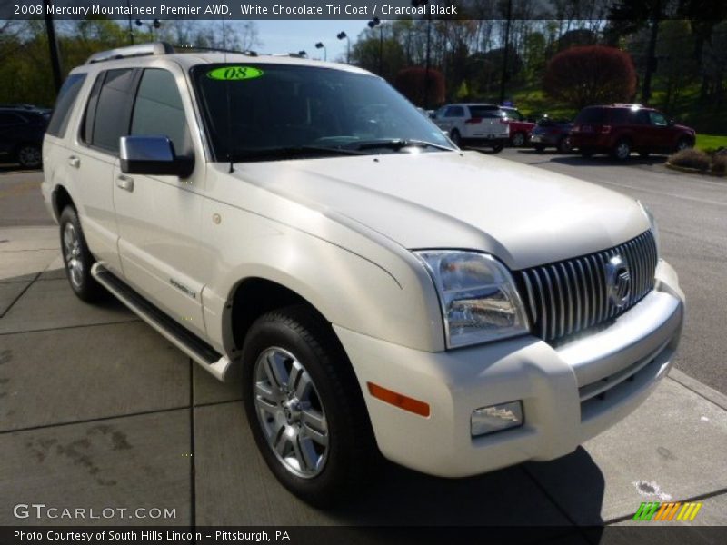 White Chocolate Tri Coat / Charcoal Black 2008 Mercury Mountaineer Premier AWD