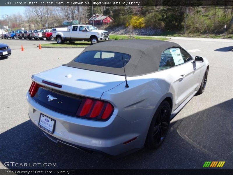 Ingot Silver Metallic / Ebony 2015 Ford Mustang EcoBoost Premium Convertible