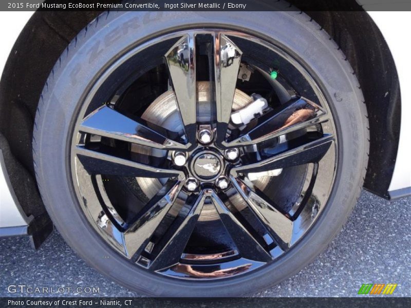 Ingot Silver Metallic / Ebony 2015 Ford Mustang EcoBoost Premium Convertible
